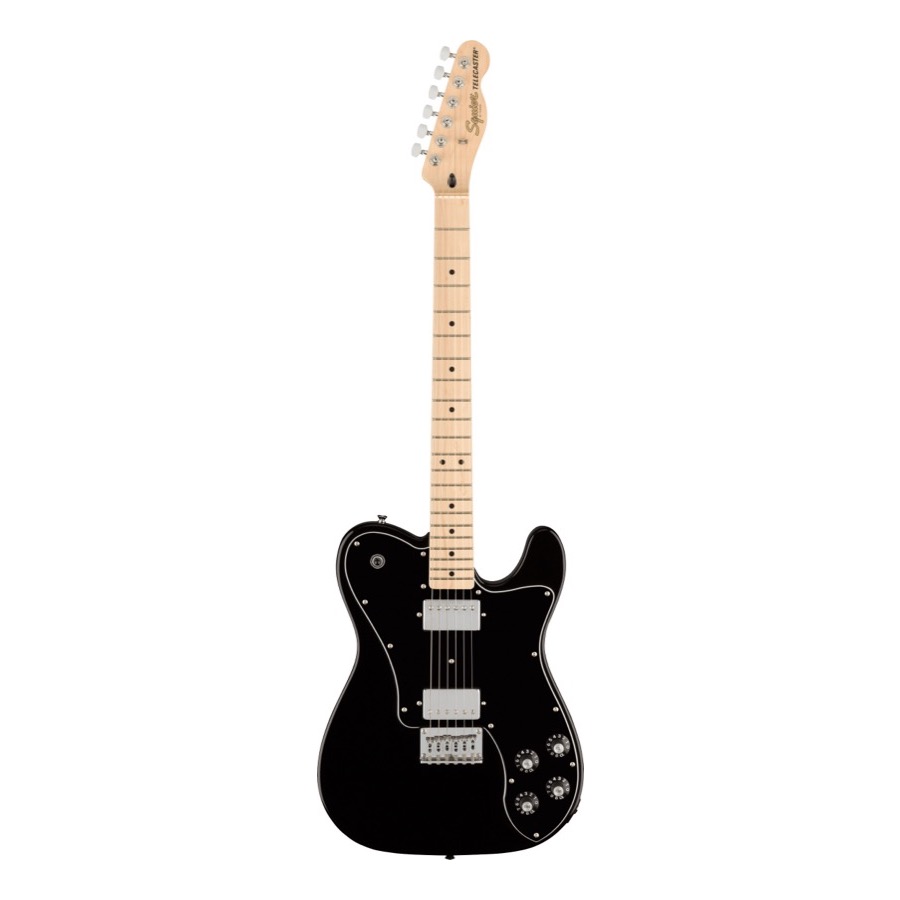 Fender Squier Affinity Series Telecaster Deluxe, Maple Fingerboard, Black Pickguard, Black Elektrische Gitaar